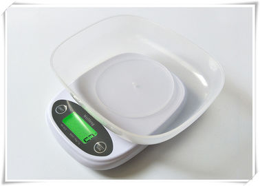 China Escalas electrónicas tamaño pequeño de la cocina con la exhibición verde del LCD retroiluminado proveedor